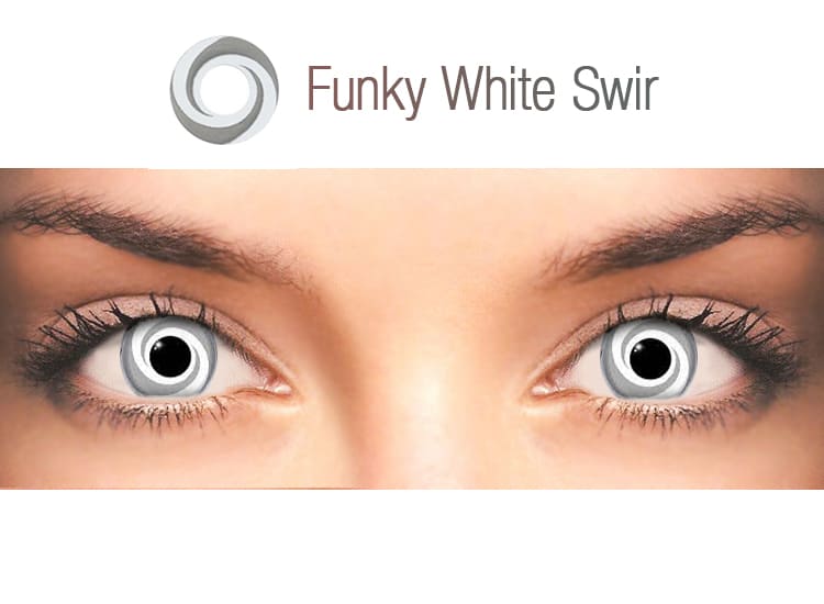 Funky White swir  Cosplay Lenses